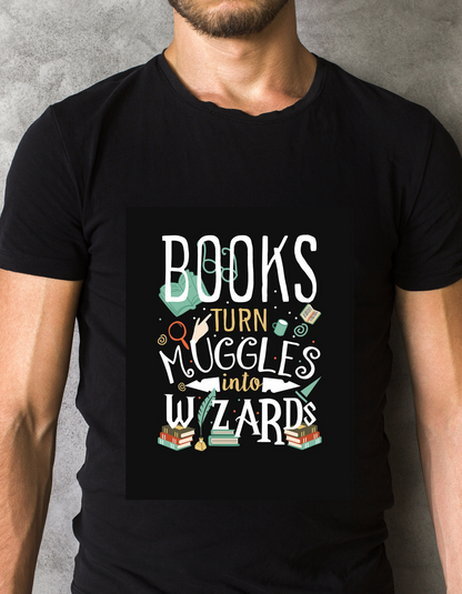 Men T-shirt - Book turn muggles into wizards